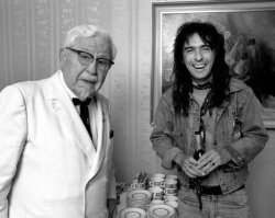 Col. Sanders and Alice Cooper Meme Template