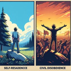 Emerson's Self-Reliance and Thoreau's Civil Disobedienc Meme Template