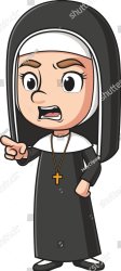 Angry Nun Sister Meme Template