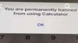 Calculator ban Meme Template