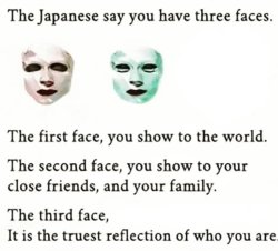 the Japanese say you have three faces Meme Template