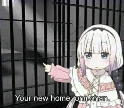 Kanna pointing at jail cell Meme Template