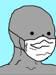 NPC Covid mask Meme Template