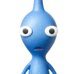 Blue pikmin looking at camera Meme Template