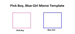 Pink Boy, Blue Girl Meme Template Meme Template