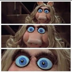 Miss piggy eyes Meme Template