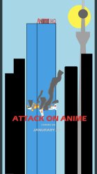 Attack on anime: anime hq falls original poster Meme Template