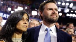 JD Vance and his wife Usha Chilukuri Vance Meme Template