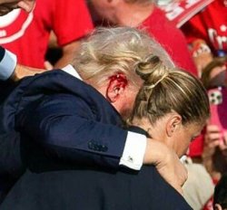 Trump ear bloody assassination JPP Meme Template