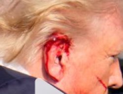 Trump bloody ear assassination Meme Template