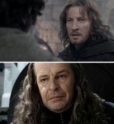 Faramir and father Meme Template