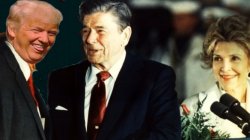 Trump and Reagan compare dodging bullets Meme Template