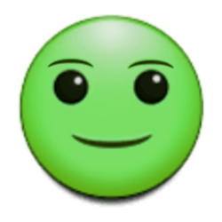 Green smile emoji Meme Template