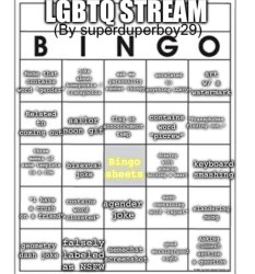 LGBTQ stream bingo Meme Template