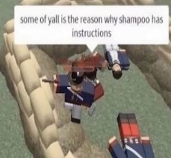 Some of yall is the reason why shampoo has instructions Meme Template