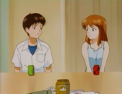 Asuka and Shinji awkward Meme Template