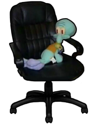 Squidward on a chair Meme Template