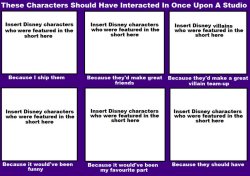 These Characters Should Have Interacted in Once Upon a Studio Meme Template