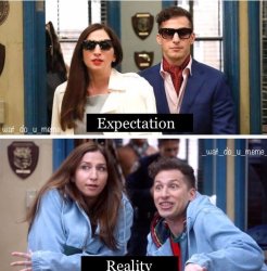 Expectation vs reality Brooklyn nine nine Meme Template