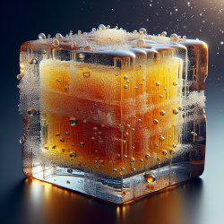 Block of honey mustard covered in ice Meme Template