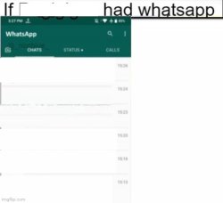 If ___ had whatsapp Meme Template