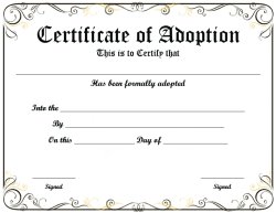 Certificate of adoption Meme Template