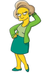 Edna Krabappel Transparent Background Meme Template