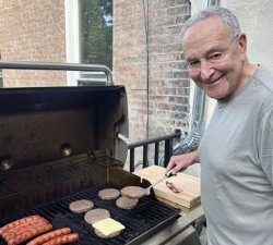 Chuckie "Deep State" Schumer at the grill Meme Template