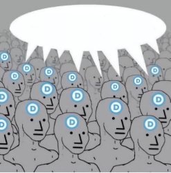 NPC Democrat Template with Speech Bubble Meme Template