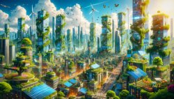 Solarpunk City Meme Template