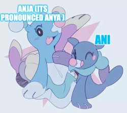 Anja (gir), and anithepopplio (ani) shared temp Meme Template