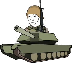 Wojak in a tank Meme Template