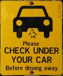 check under car sign Meme Template