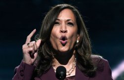 Kamala mouth open 1 Meme Template