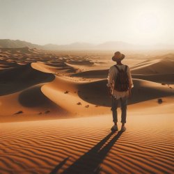 Man in the desert Meme Template