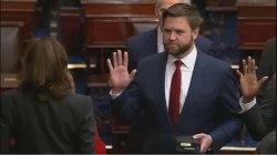 Kamala Harris swears in JD Vance as Senator Meme Template