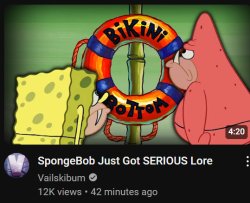 Spongebob just got serious lore Meme Template