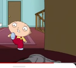 Stewie kicks the door Meme Template