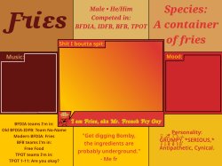 Fries' Announcement Template V1 Meme Template