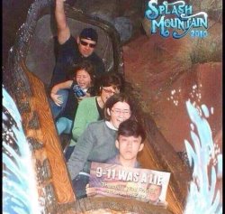 Conspiracy Kid on Splash Mountain Meme Template