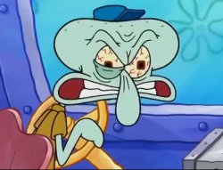 Angry squidward Meme Template