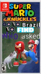 Super Mario & Knuckles go to Brazil to find who asked Meme Template