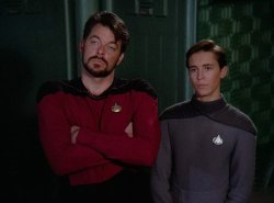 Riker And Wesley Crusher Meme Template