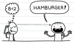 8 ÷ 2 = Hamburger! Meme Template