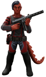 Draconic Security Soldier (female) Meme Template