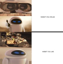 Wall-e and eve temple Meme Template