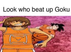 look who beat goku Meme Template