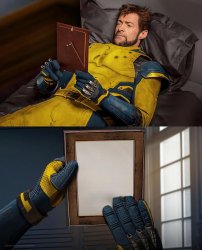 Real life Wolverine in bed Meme Template