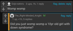 Did you just said womp womp to a 10yo girl with down syndrome Meme Template