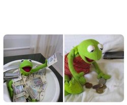 Kermit Payday Bills Money Meme Meme Template